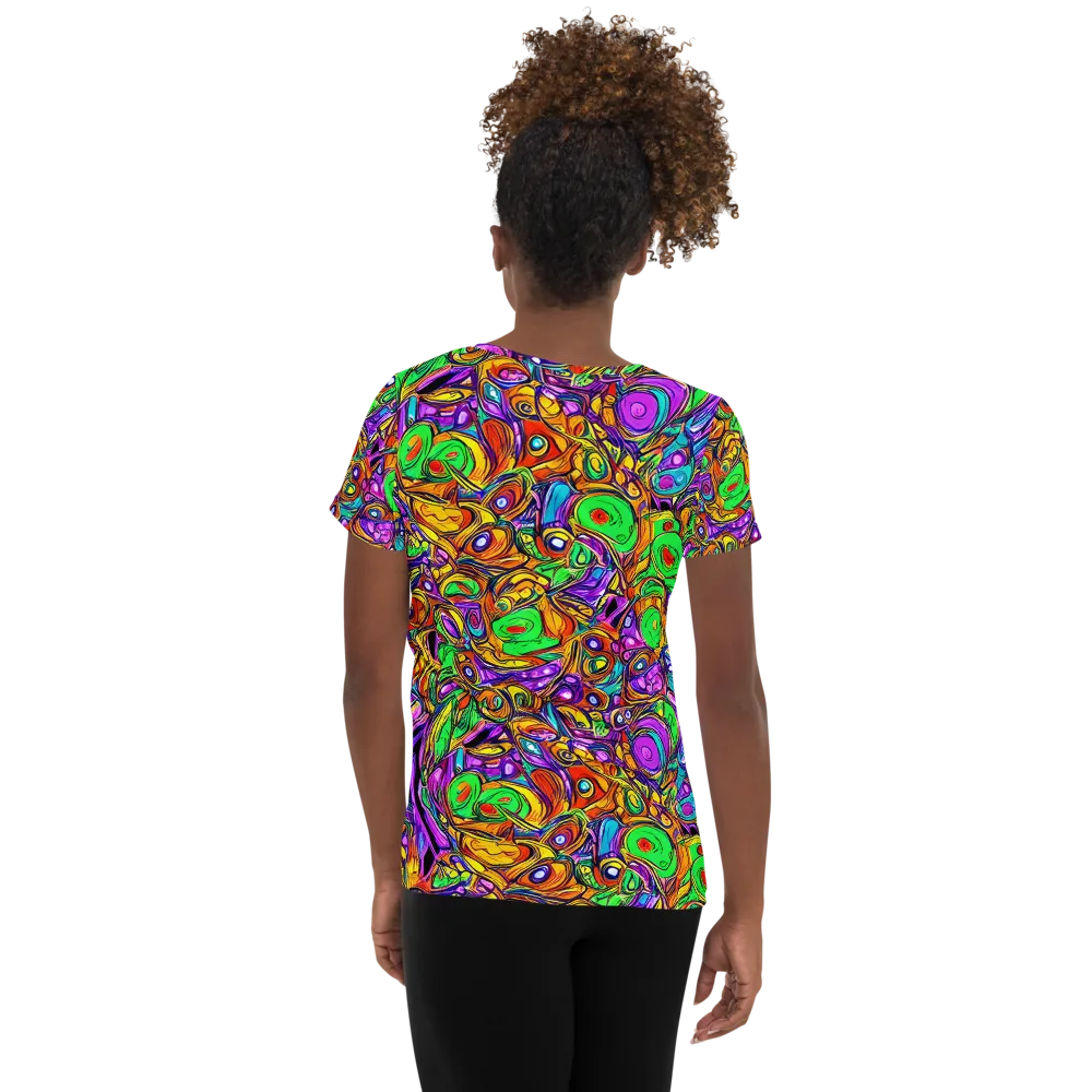 The Vivid Labyrinth on Women's Athletic T-Shirt — Back