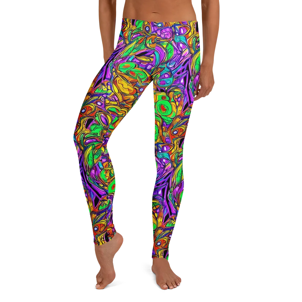 The Vivid Labyrinth on Leggings — Front