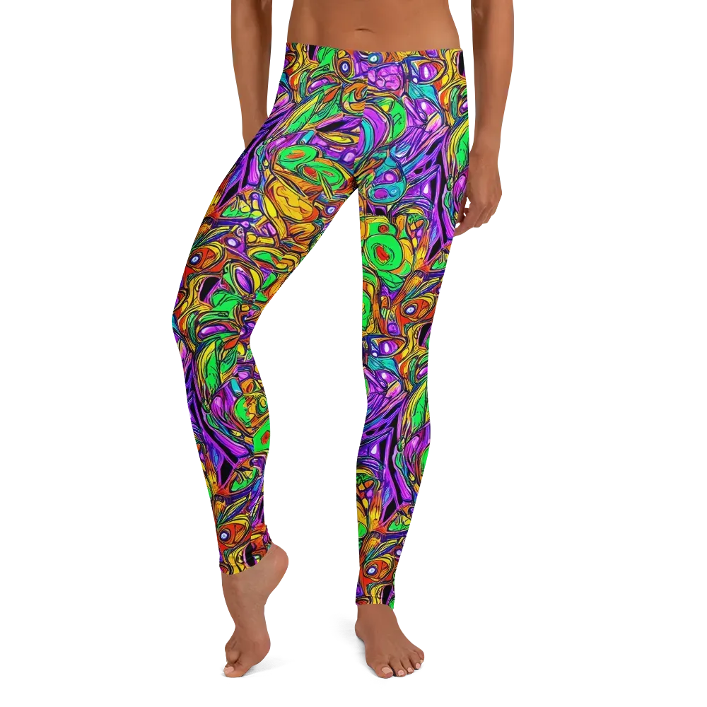 The Vivid Labyrinth on Leggings — Front