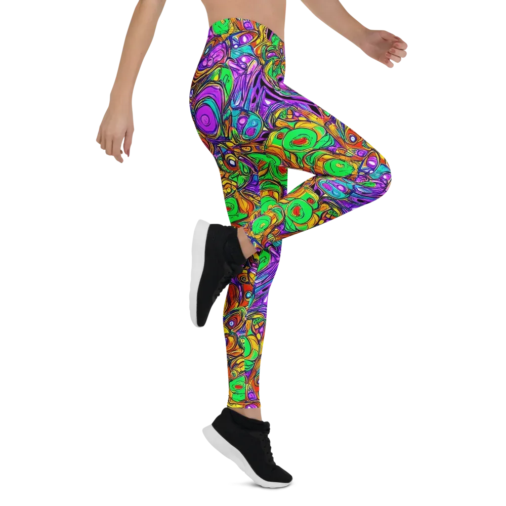 The Vivid Labyrinth on Leggings — Right