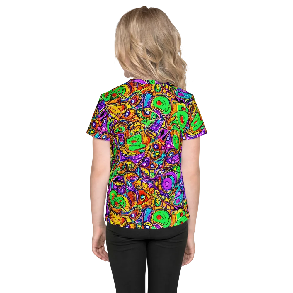 The Vivid Labyrinth on Kids Crew Neck T-Shirt — Back