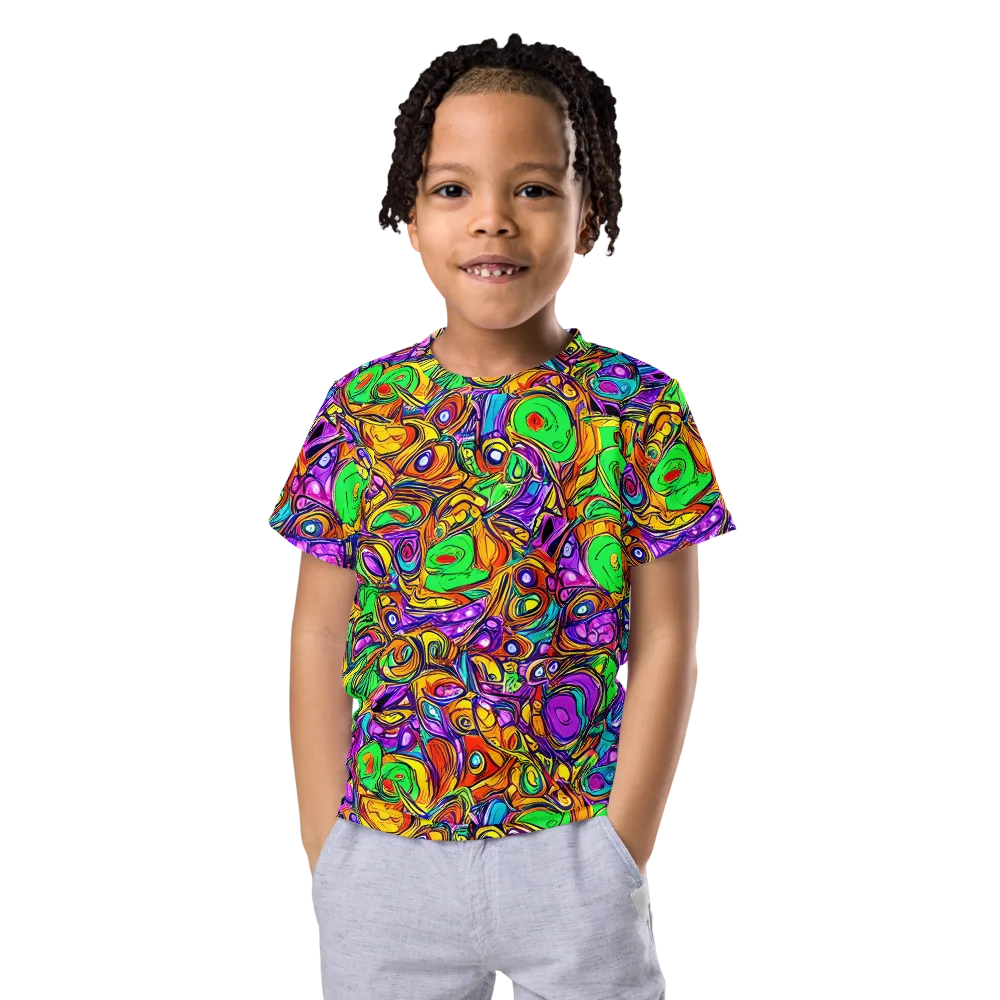 The Vivid Labyrinth on Kids Crew Neck T-Shirt — Front