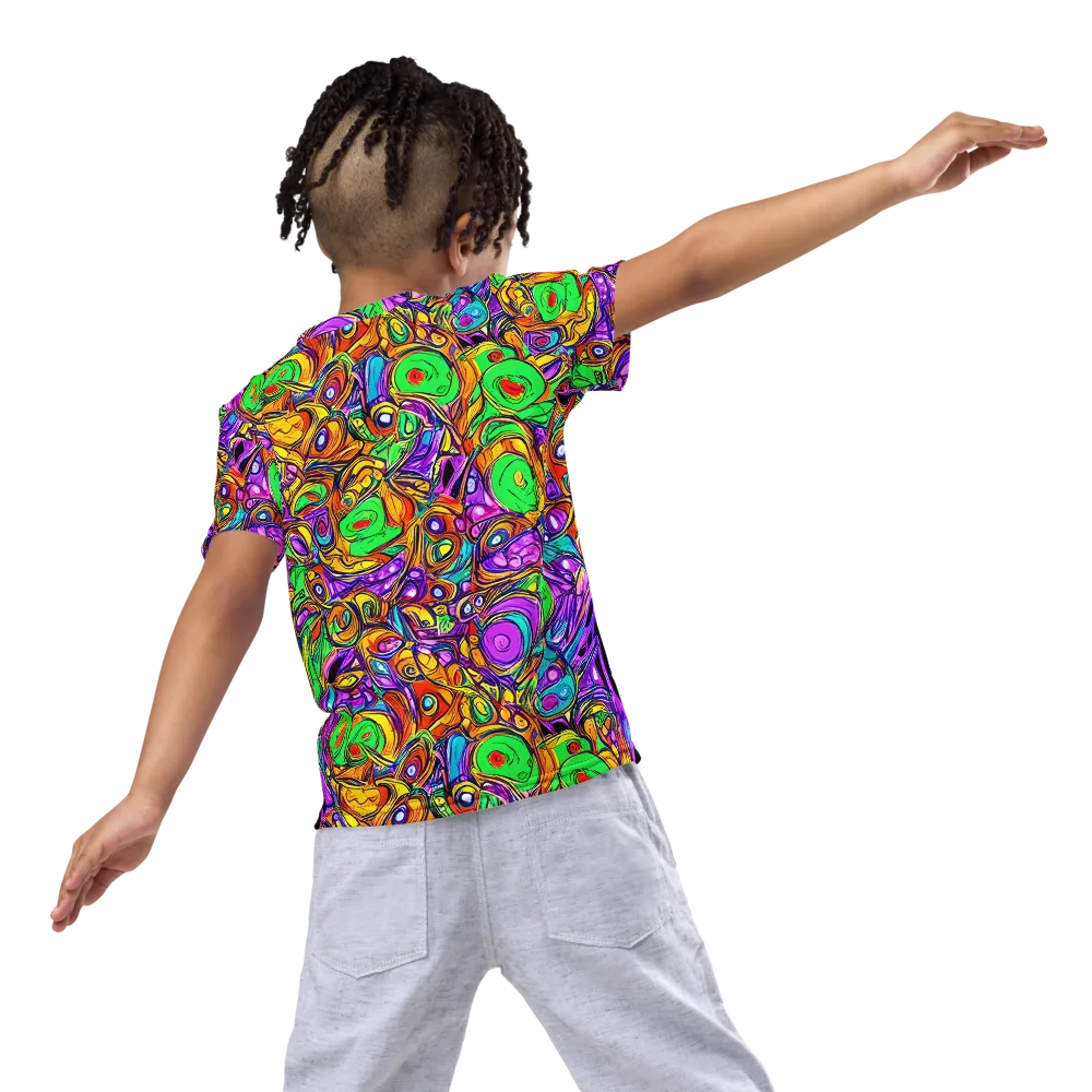 The Vivid Labyrinth on Kids Crew Neck T-Shirt — Back