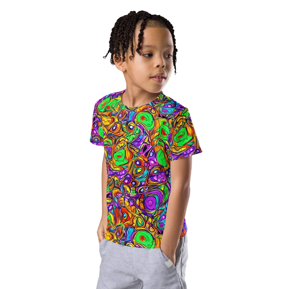 The Vivid Labyrinth on Kids Crew Neck T-Shirt — Left Front