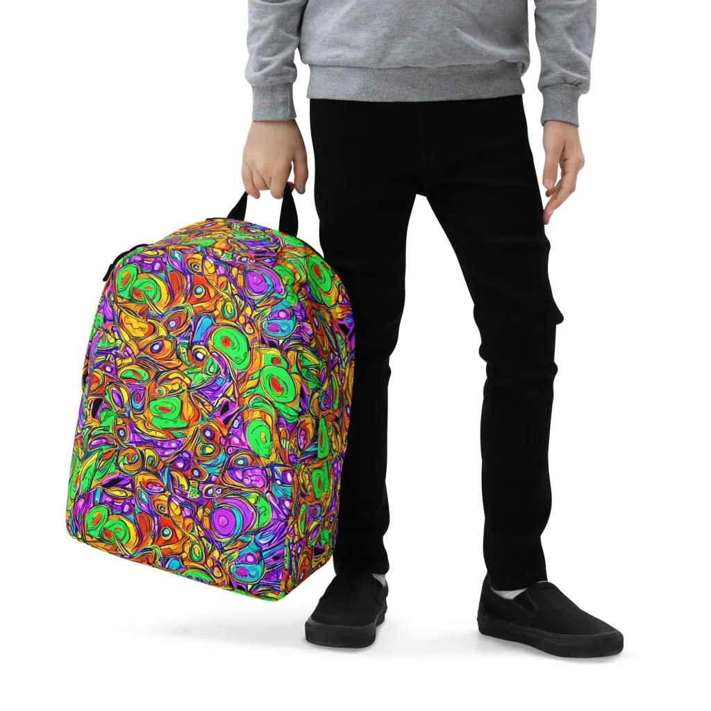 The Vivid Labyrinth on Minimalist Backpack — Zoomed-in