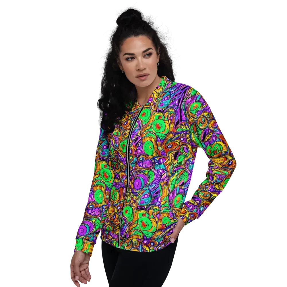 The Vivid Labyrinth on Bomber Jacket — Left