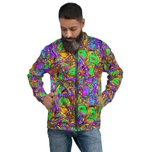 The Vivid Labyrinth on a Bomber Jacket