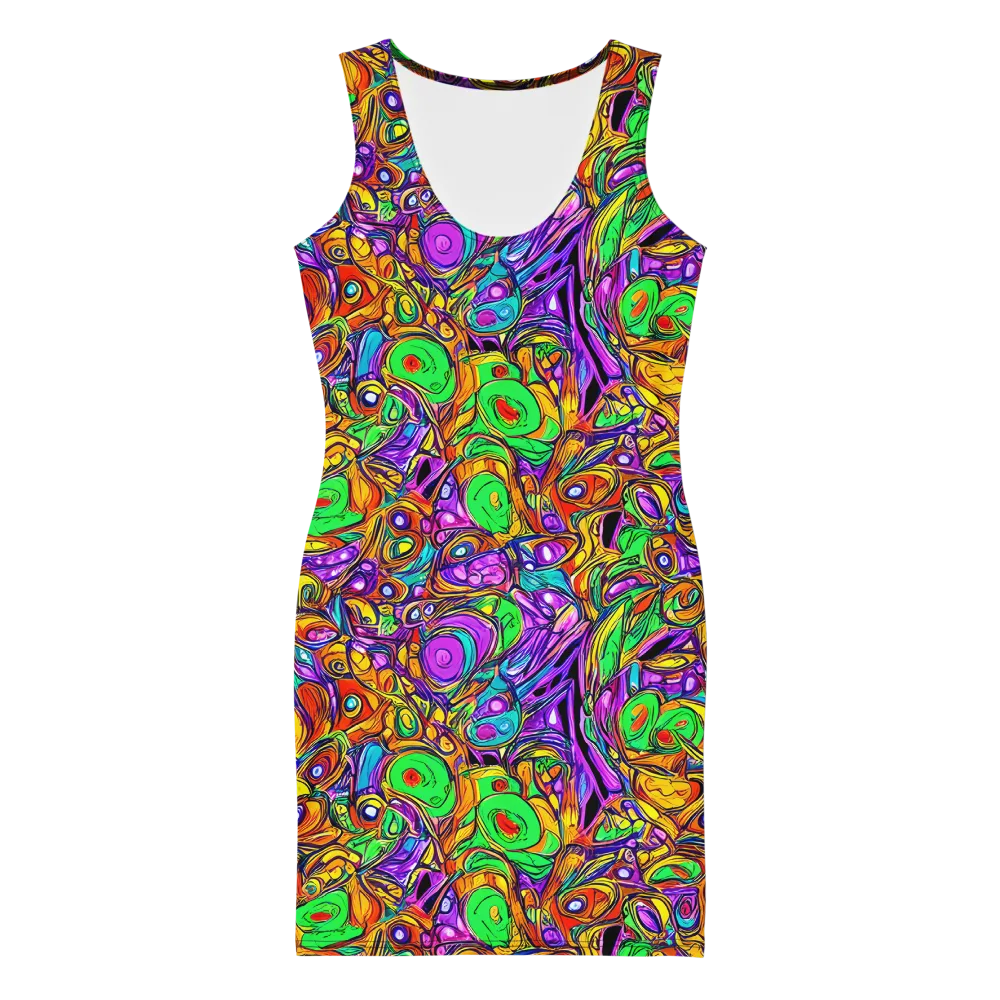 The Vivid Labyrinth on Bodycon Dress — Front