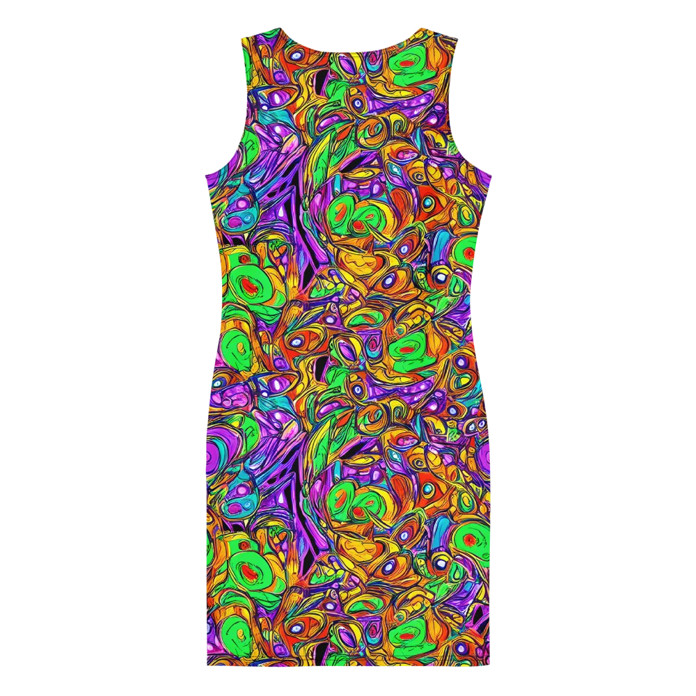 The Vivid Labyrinth on Bodycon Dress — Back