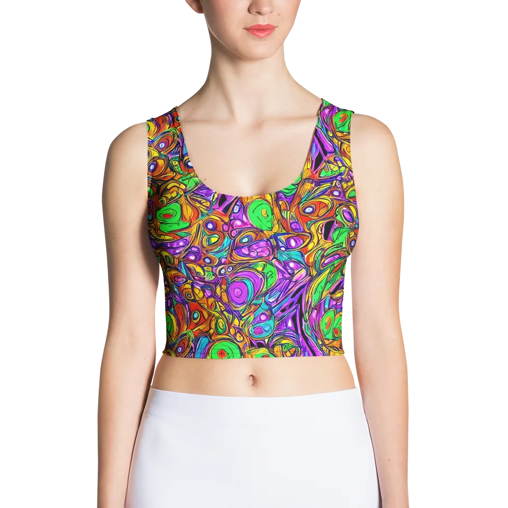 The Vivid Labyrinth on Crop Top — Front