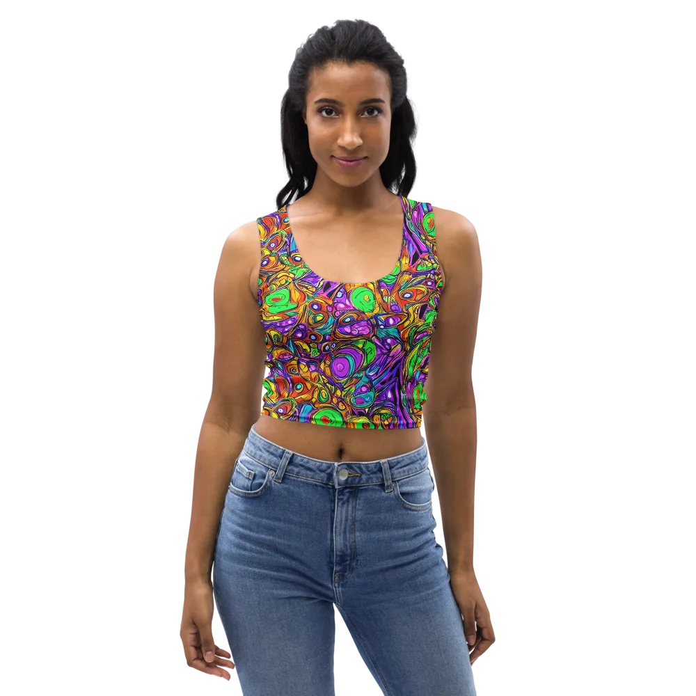 The Vivid Labyrinth on Crop Top — Front