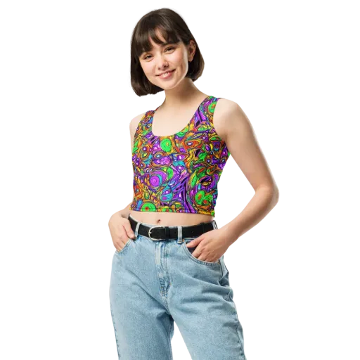 The Vivid Labyrinth on a Crop Top