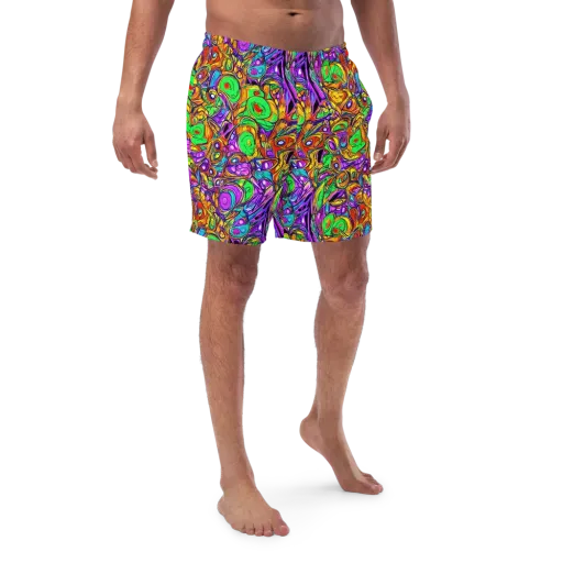 The Vivid Labyrinth on a Swim Trunks