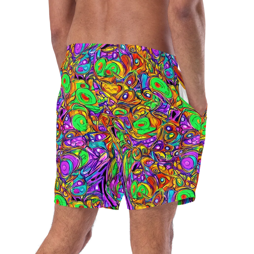 The Vivid Labyrinth on Swim Trunks — Right Back