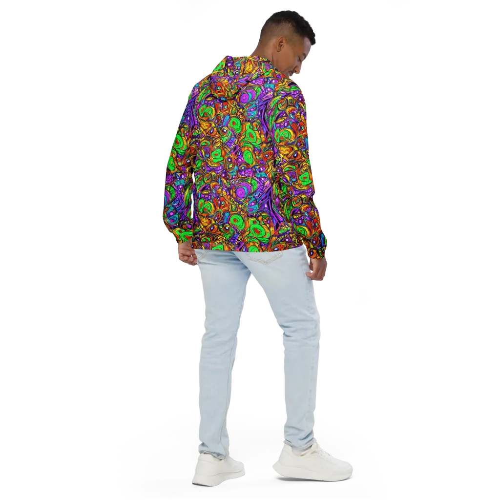 The Vivid Labyrinth on Men's Windbreaker — Back