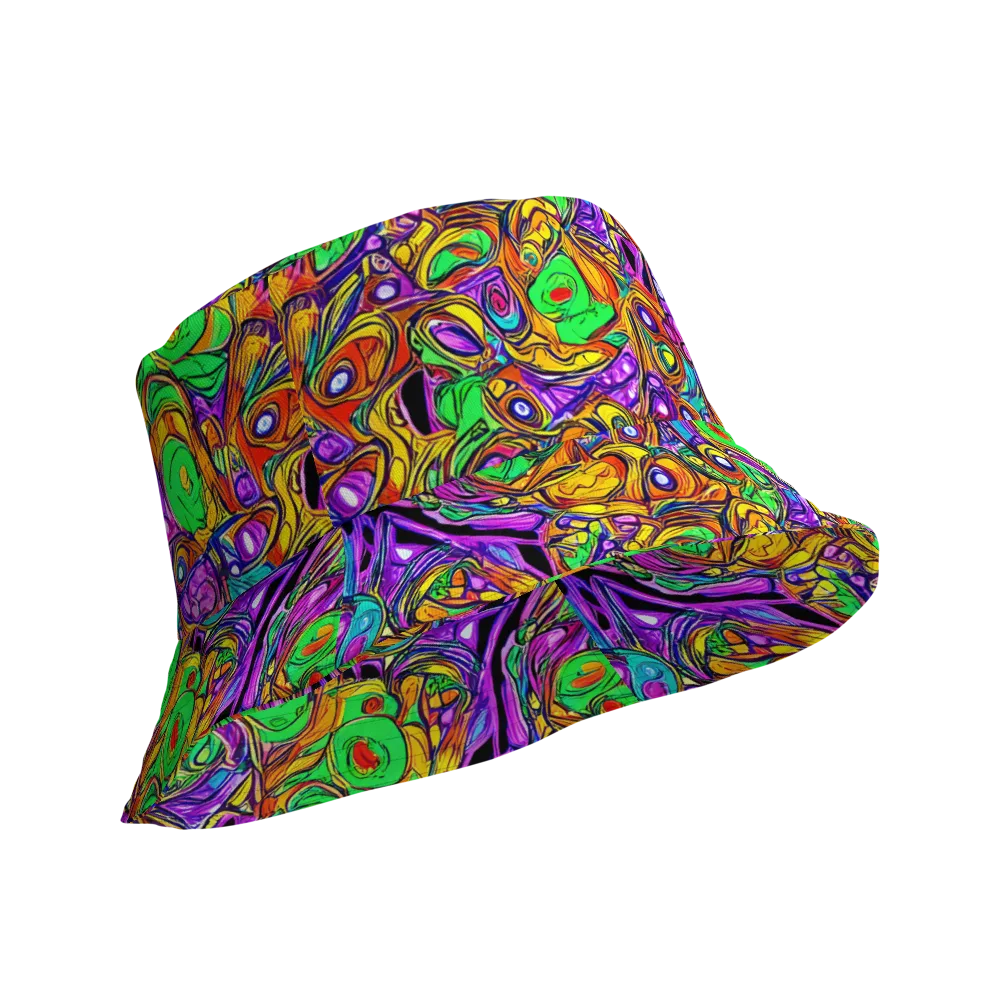 The Vivid Labyrinth on Reversible Bucket Hat — Product details Outside