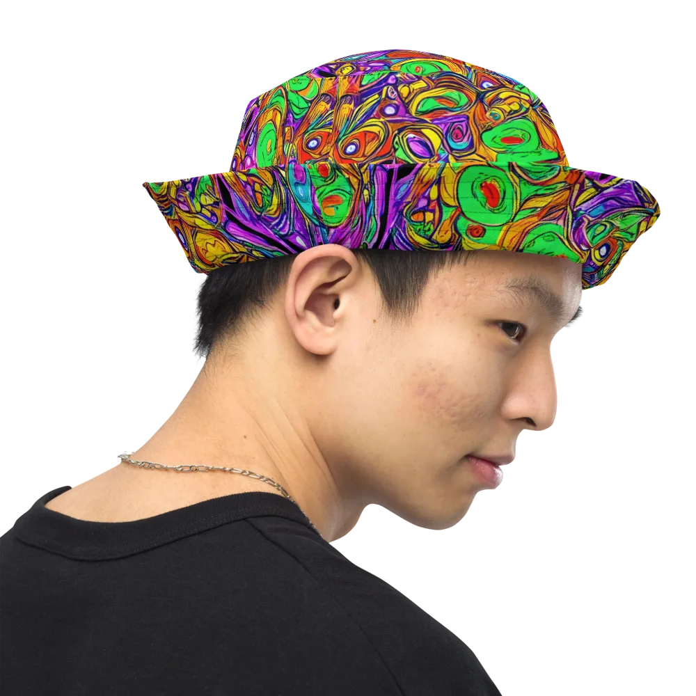 The Vivid Labyrinth on Reversible Bucket Hat — Right Outside