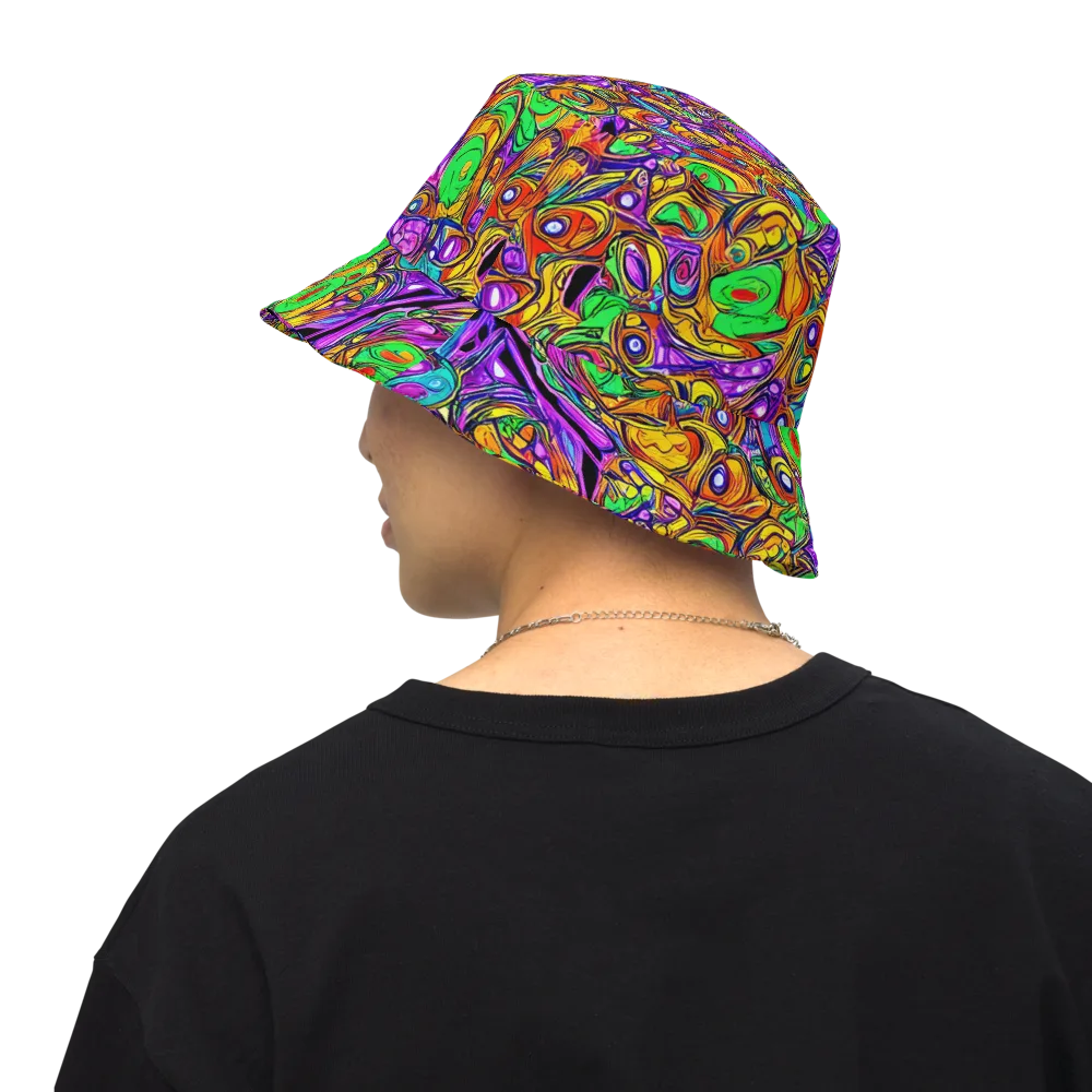 The Vivid Labyrinth on Reversible Bucket Hat — Back Inside