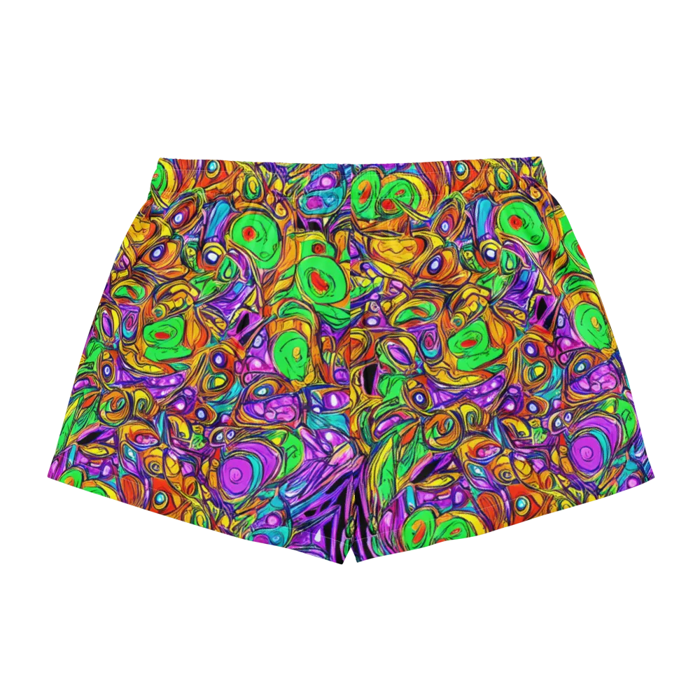 The Vivid Labyrinth on Women's Pajama Shorts — Back