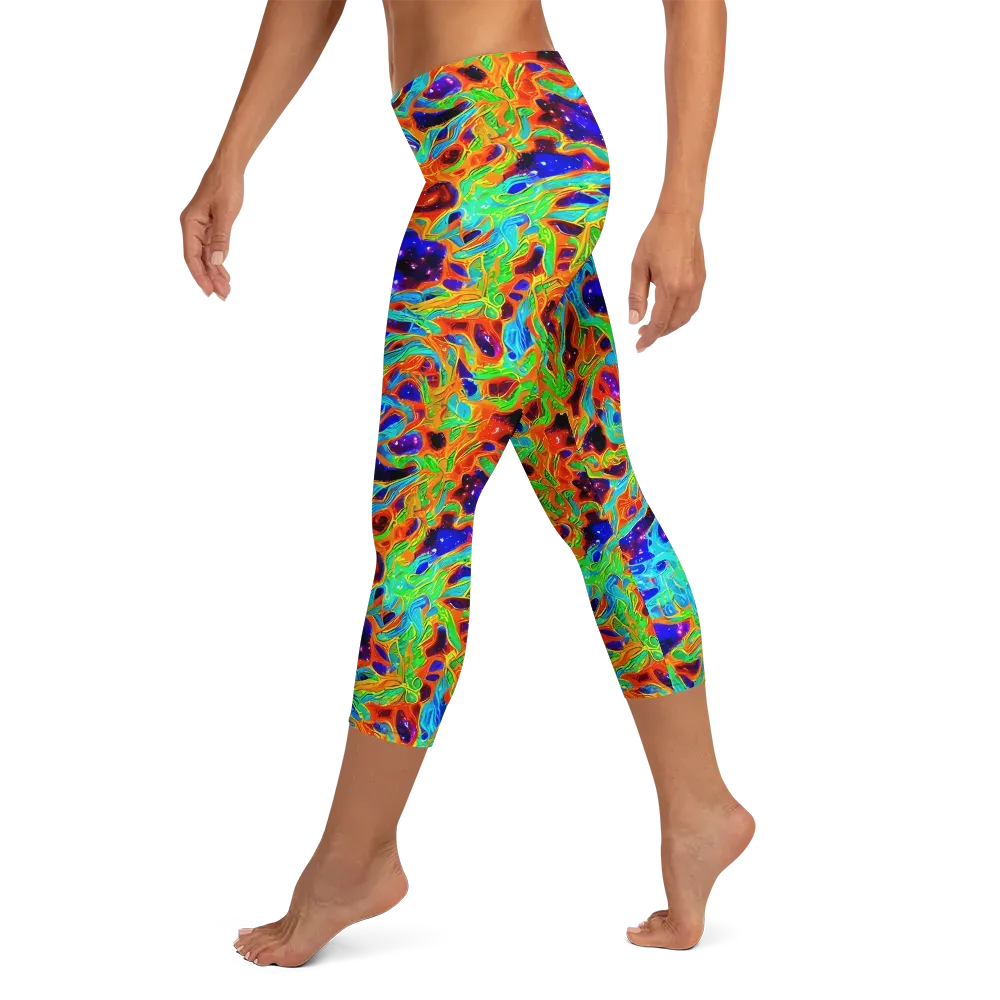 Inferno Galaxy on Capri Leggings — Left