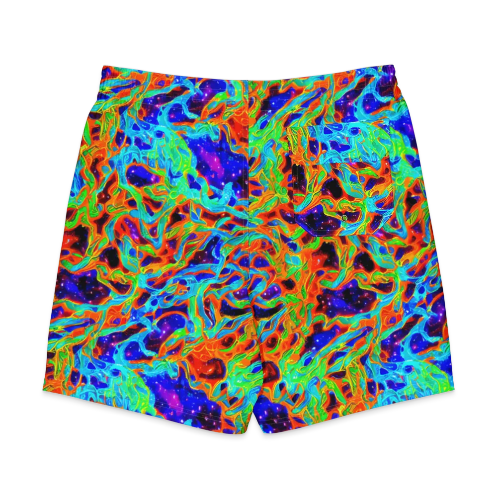 Inferno Galaxy on Men's Board Shorts — Back