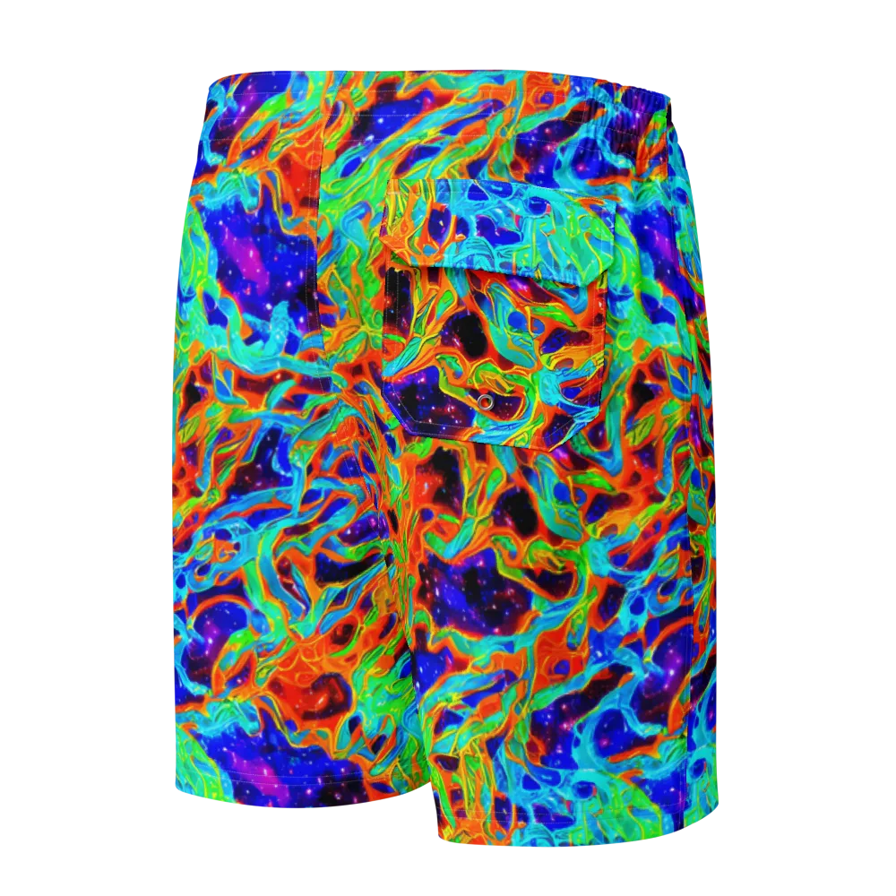 Inferno Galaxy on Men's Board Shorts — Back