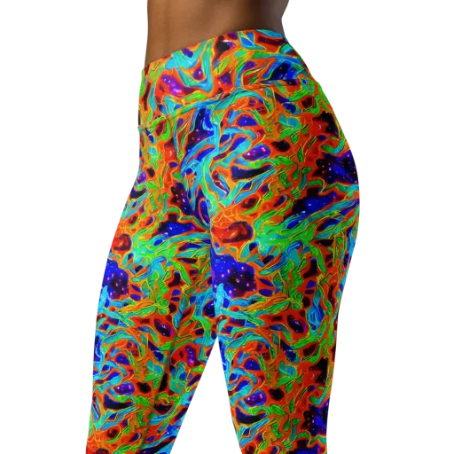 Inferno Galaxy on a Yoga Leggings