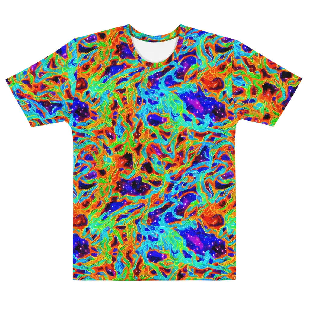 Inferno Galaxy on Men's Cotton Crew Neck T-Shirt — Front