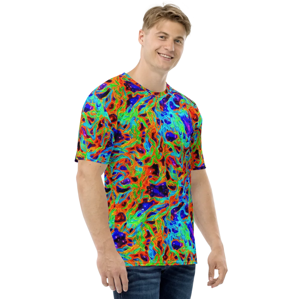 Inferno Galaxy on Men's Crew Neck T-Shirt — Right