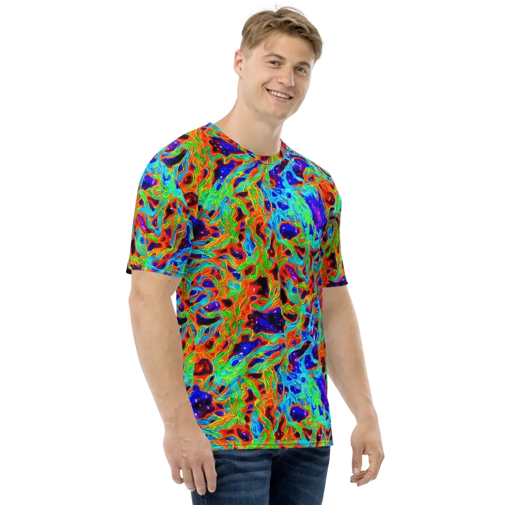 Inferno Galaxy on Men's Crew Neck T-Shirt — Right