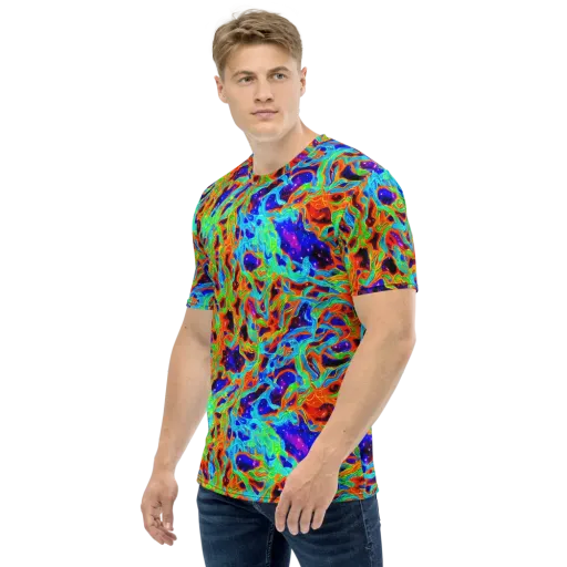 Inferno Galaxy on a Men's Crew Neck T-Shirt