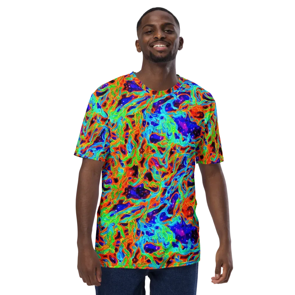 Inferno Galaxy on Men's Crew Neck T-Shirt — Front