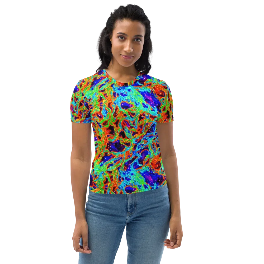 Inferno Galaxy on Women's Crew Neck T-Shirt — Front
