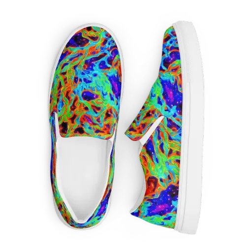 Inferno Galaxy on a Men's Slip-On Canvas Shoes