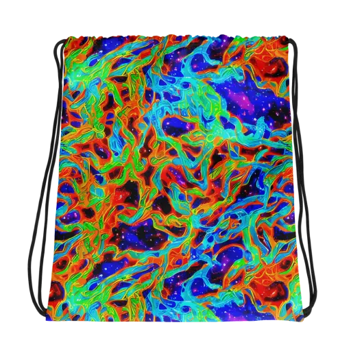 Inferno Galaxy on a Drawstring Bag