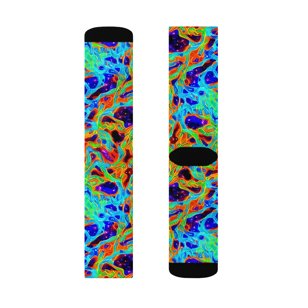 Inferno Galaxy on Socks — Left Sock
