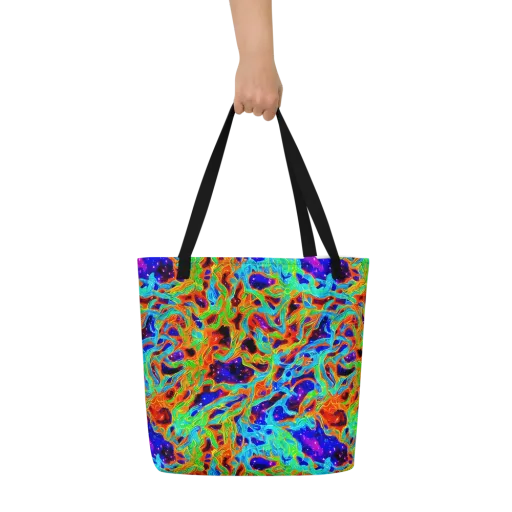 Inferno Galaxy on a Large Tote Bag W/ Pocket