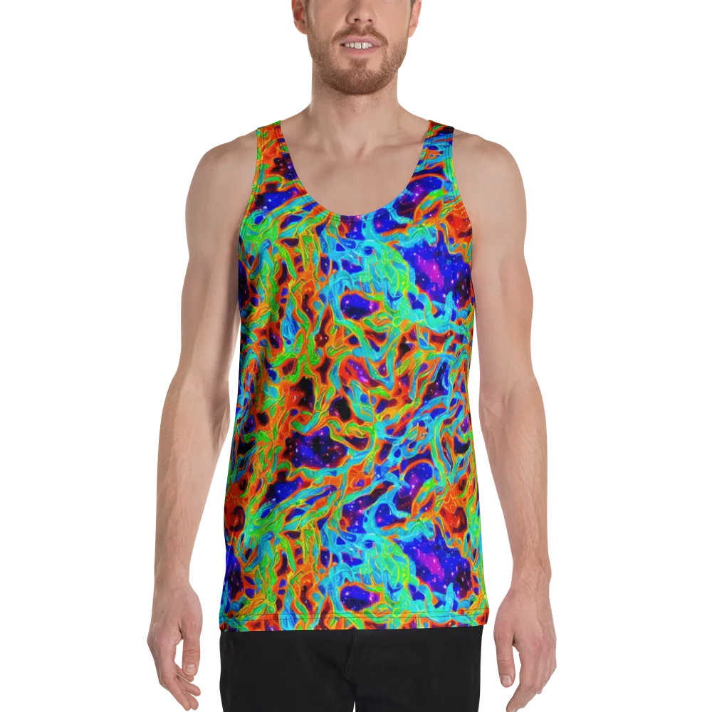 Inferno Galaxy on Men's Tank Top — Front