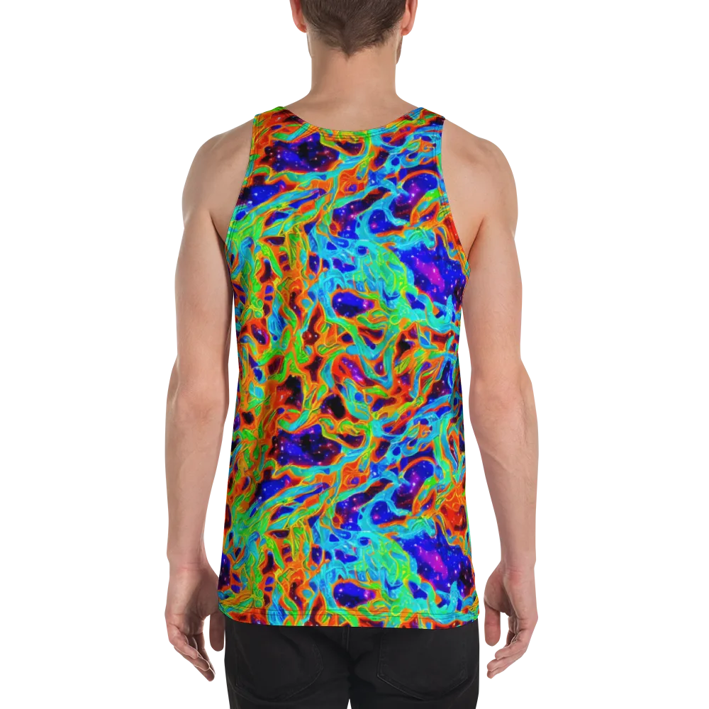 Inferno Galaxy on Men's Tank Top — Back