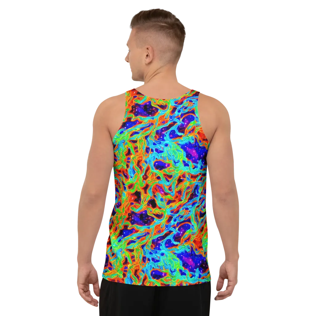 Inferno Galaxy on Men's Tank Top — Back