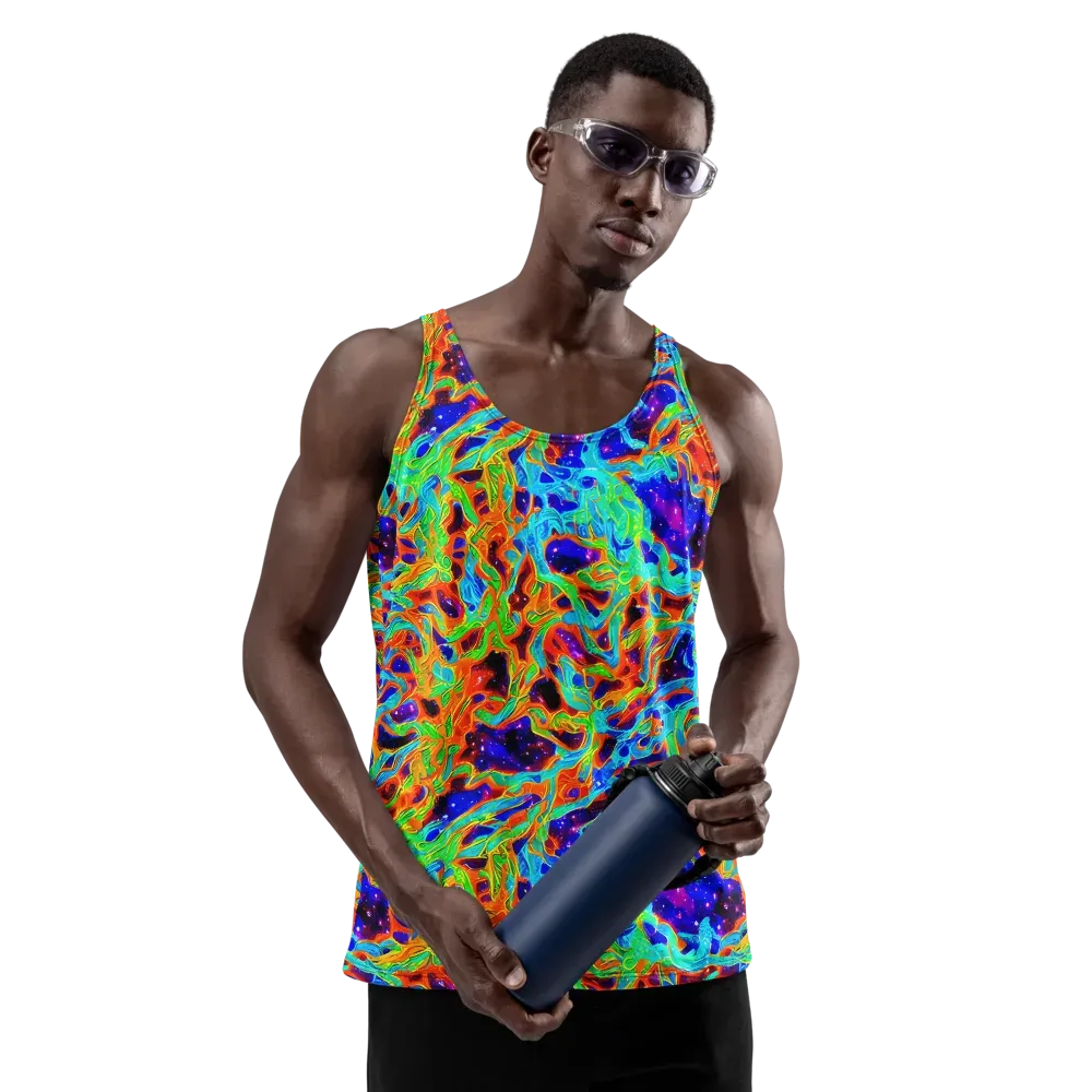 Inferno Galaxy on Men's Tank Top — Front