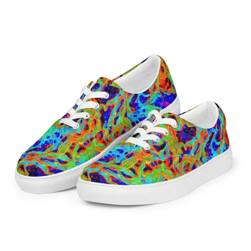 Inferno Galaxy on a Men's Lace-Up Canvas Shoes
