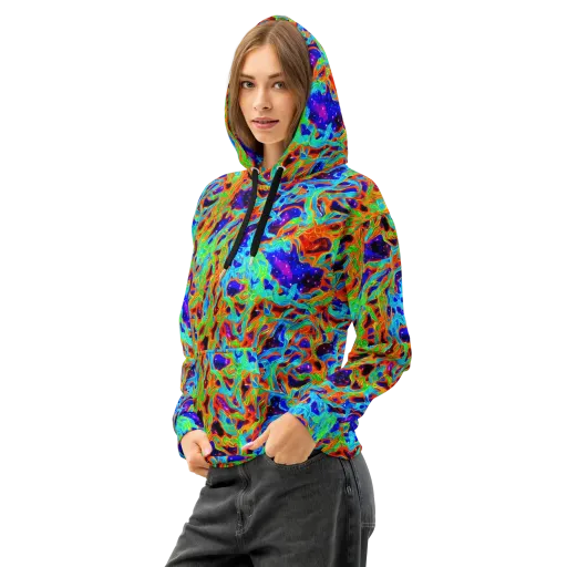 Inferno Galaxy on a Cotton Hoodie