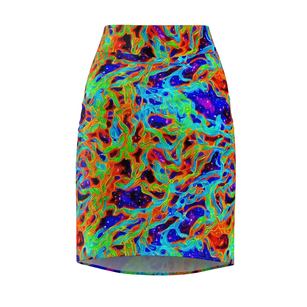 Inferno Galaxy on Pencil Skirt — Front
