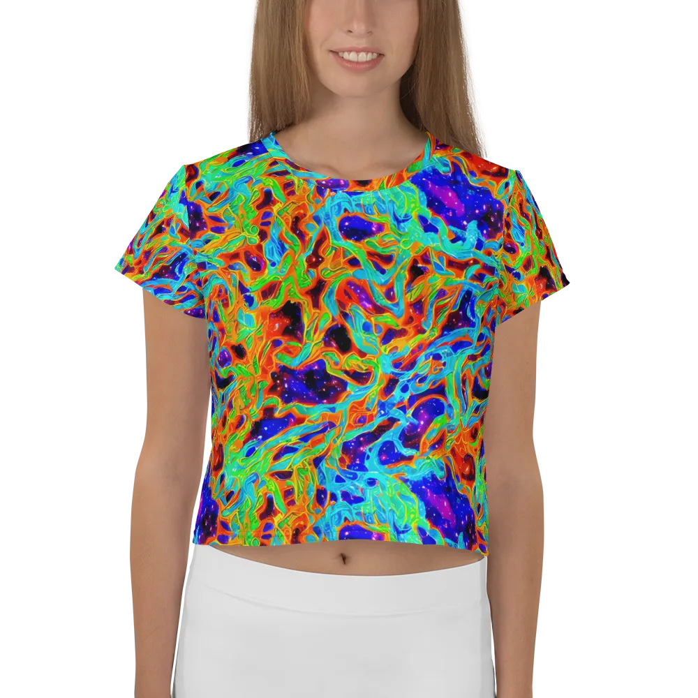 Inferno Galaxy on Crop Tee — Front