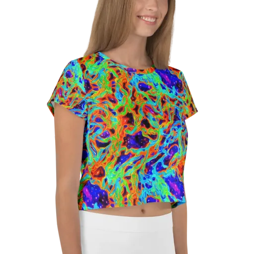 Inferno Galaxy on a Crop Tee