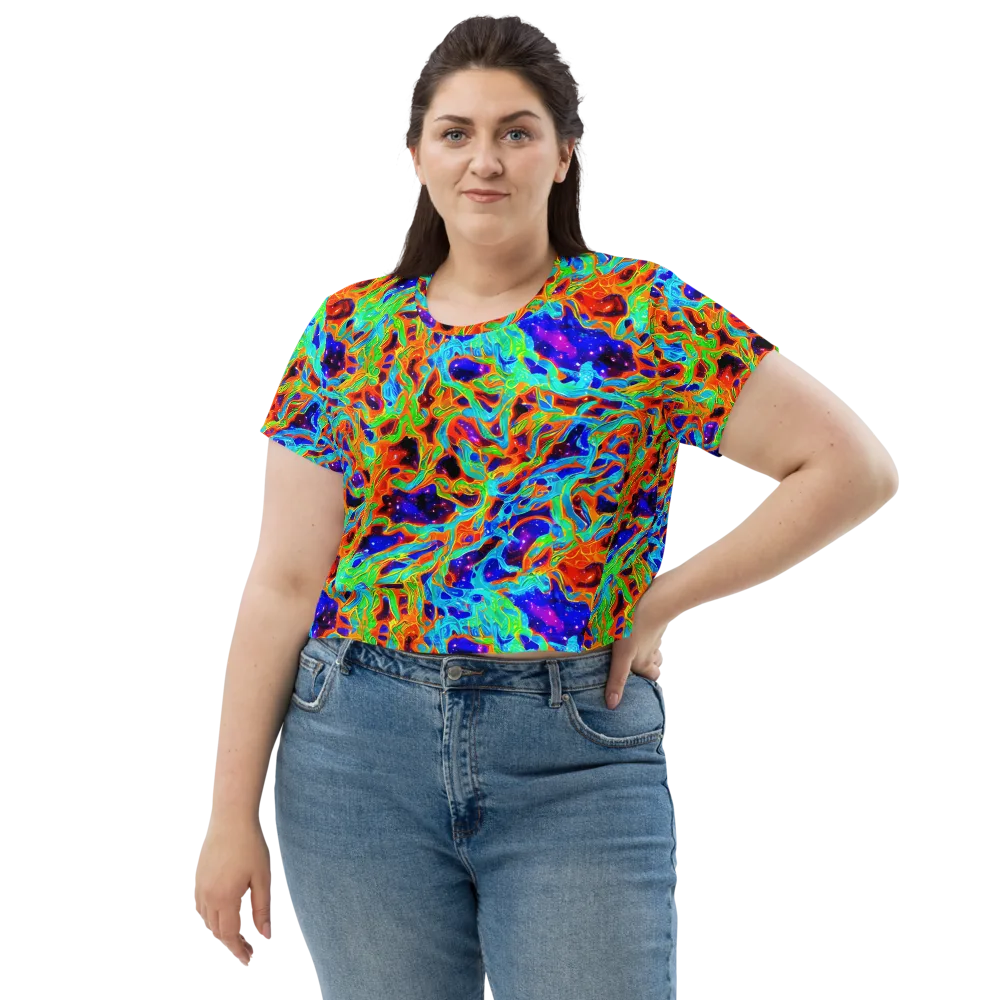Inferno Galaxy on Crop Tee — Front