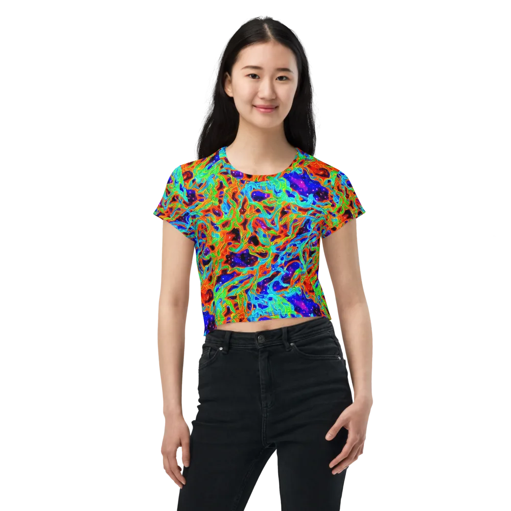 Inferno Galaxy on Crop Tee — Front