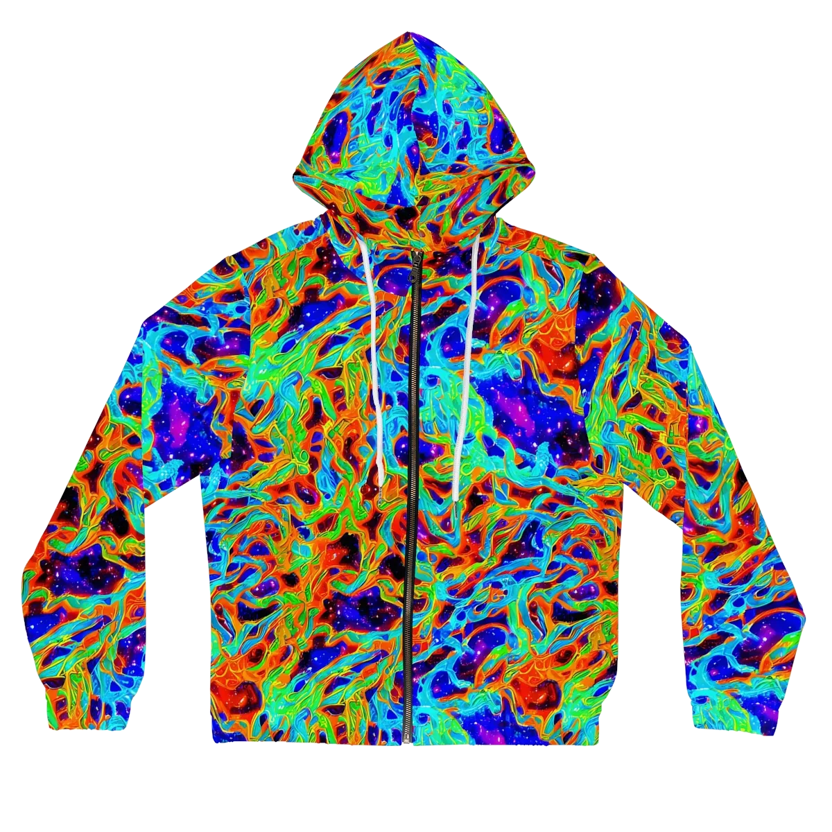 Inferno Galaxy on Women's Full-Zip Hoodie — Front