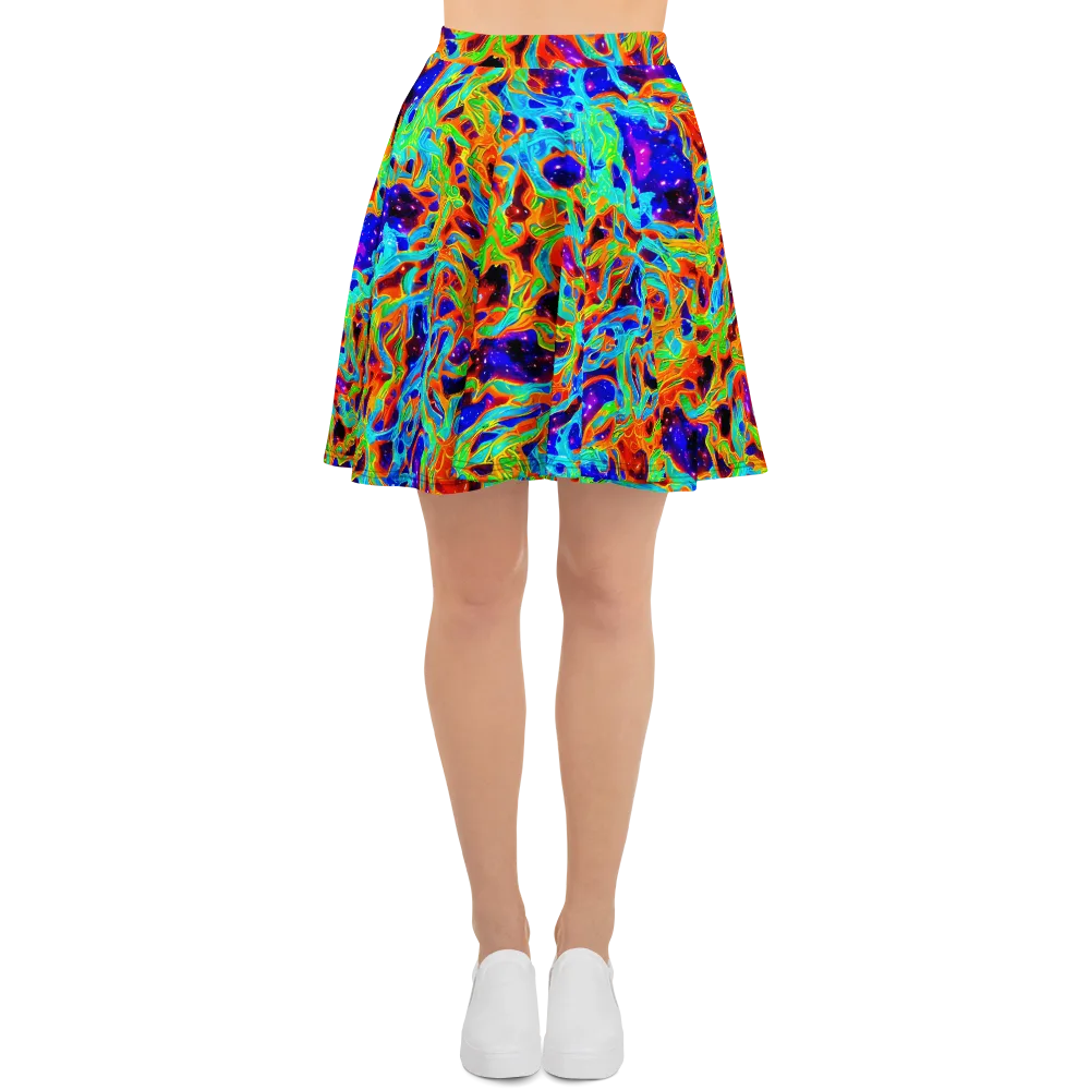 Inferno Galaxy on Skater Skirt — Front